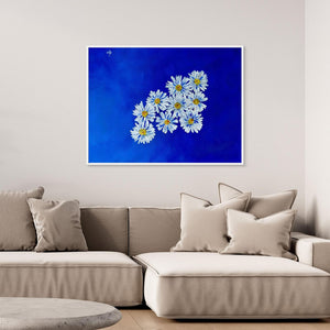 Daisy Cluster - canvas print from original artwork - Cairngorm Artists
