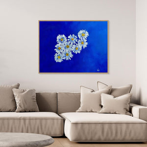 Daisy Cluster - canvas print from original artwork - Cairngorm Artists