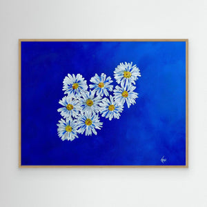 Daisy Cluster - canvas print from original artwork - Cairngorm Artists