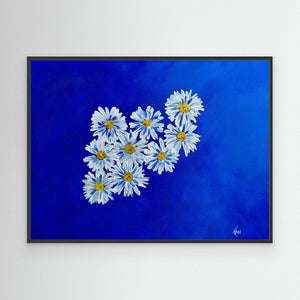 Daisy Cluster - canvas print from original artwork - Cairngorm Artists