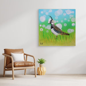 Dappled Lapwing - canvas print from original artwork - Cairngorm Artists