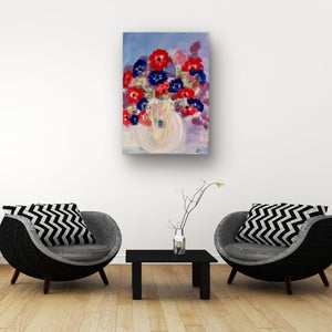 Cornflowers - canvas print from original artwork