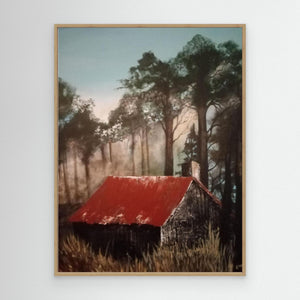 Forest Croft Hidden Away - canvas print from original artwork - Cairngorm Artists