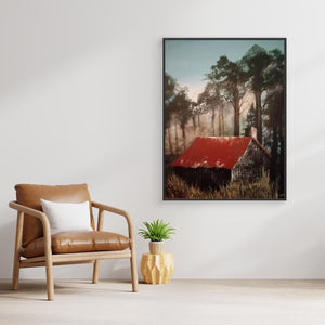 Forest Croft Hidden Away - canvas print from original artwork - Cairngorm Artists