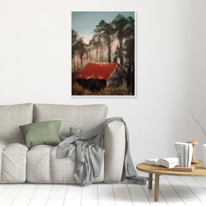 Forest Croft Hidden Away - canvas print from original artwork - Cairngorm Artists