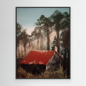 Forest Croft Hidden Away - canvas print from original artwork - Cairngorm Artists