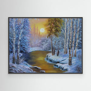 Golden Burn Twilight - canvas print from original artwork - Cairngorm Artists