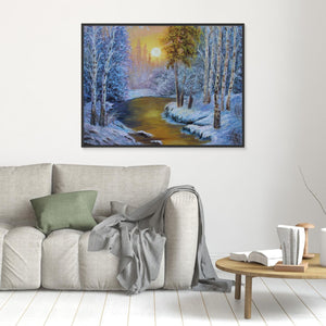Golden Burn Twilight - canvas print from original artwork - Cairngorm Artists