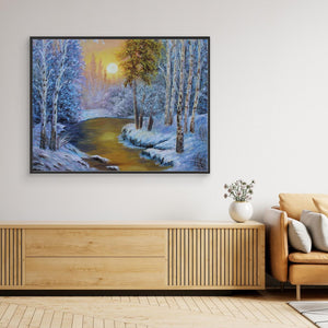 Golden Burn Twilight - canvas print from original artwork - Cairngorm Artists