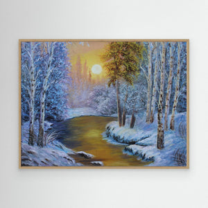 Golden Burn Twilight - canvas print from original artwork - Cairngorm Artists