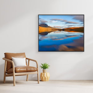 Golden Reflections, Old Man of Storr, Skye - canvas print from original photograph - Cairngorm Artists