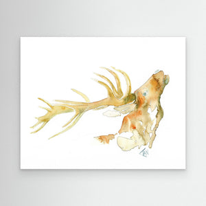 Golden Stag - canvas print from original artwork - Cairngorm Artists