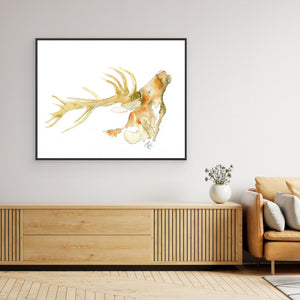 Golden Stag - canvas print from original artwork - Cairngorm Artists