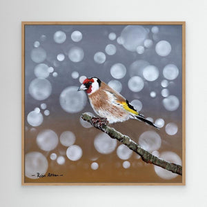 Goldfinch Glow - canvas print from original acrylic painting - Cairngorm Artists