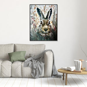 Hare in Bloom - canvas print from original artwork - Cairngorm Artists