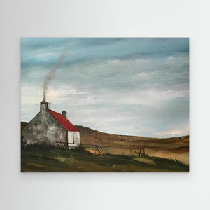 Highland Croft - canvas print from original artwork - Cairngorm Artists