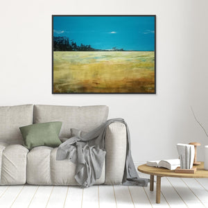 Highland Hayfield - canvas print from original artwork - Cairngorm Artists