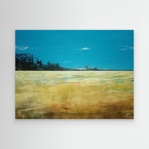 Highland Hayfield - canvas print from original artwork - Cairngorm Artists