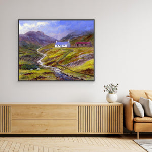 Hill Croft - canvas print from original artwork - Cairngorm Artists