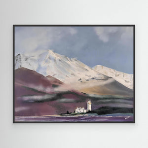 Isle Oronsay Lighthouse - canvas print from original artwork - Cairngorm Artists