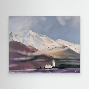Isle Oronsay Lighthouse - canvas print from original artwork - Cairngorm Artists
