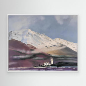 Isle Oronsay Lighthouse - canvas print from original artwork - Cairngorm Artists