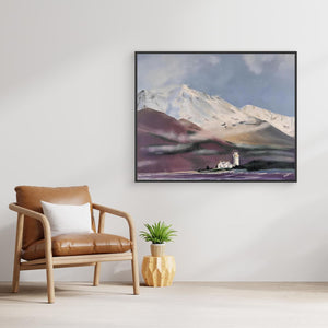 Isle Oronsay Lighthouse - canvas print from original artwork - Cairngorm Artists