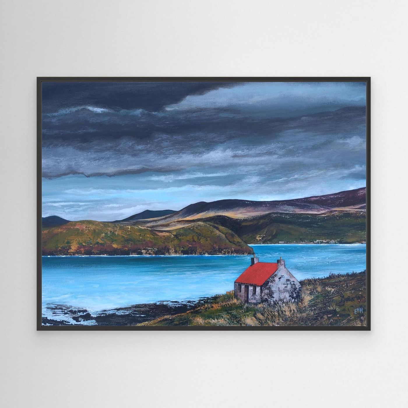 Old Bothy, Isle of Harris - canvas print from original artwork