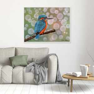 Kingfisher Moments - canvas print from original acrylic painting - Cairngorm Artists