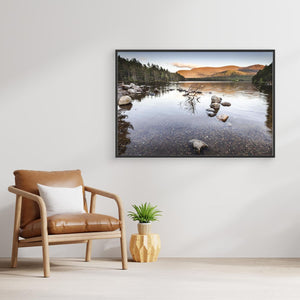 Loch an Eilein stillness - canvas print from original photograph - Cairngorm Artists
