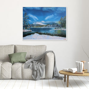 Loch Morlich Chill - canvas print from original oil painting - Cairngorm Artists