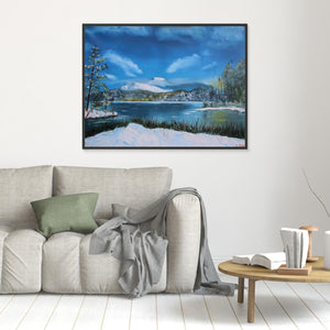 Loch Morlich Chill - canvas print from original oil painting - Cairngorm Artists