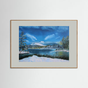 Loch Morlich Chill . Fine art print from original oil painting - Cairngorm Artists
