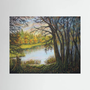 Lochside Whisper - canvas print from original artwork - Cairngorm Artists