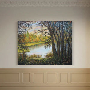 Lochside Whisper - canvas print from original artwork - Cairngorm Artists