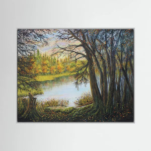 Lochside Whisper - canvas print from original artwork - Cairngorm Artists