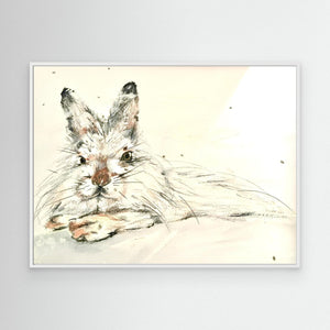 Long‑Eared Rest - canvas print from original artwork - Cairngorm Artists