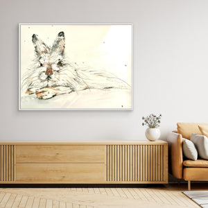 Long‑Eared Rest - canvas print from original artwork - Cairngorm Artists