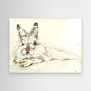 Long‑Eared Rest - canvas print from original artwork - Cairngorm Artists