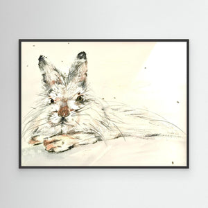 Long‑Eared Rest - canvas print from original artwork - Cairngorm Artists