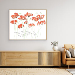 Loose Poppies - canvas print from original artwork - Cairngorm Artists