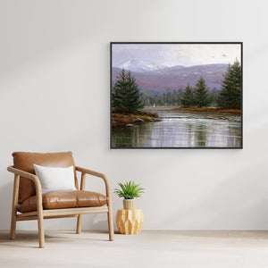 Lurchers Crag View - canvas print from original artwork - Cairngorm Artists