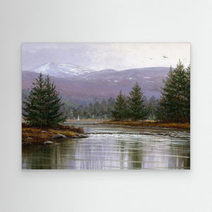 Lurchers Crag View - canvas print from original artwork - Cairngorm Artists