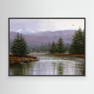 Lurchers Crag View - canvas print from original artwork - Cairngorm Artists