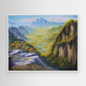 Meandering Valley View - canvas print from original artwork - Cairngorm Artists