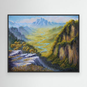 Meandering Valley View - canvas print from original artwork - Cairngorm Artists