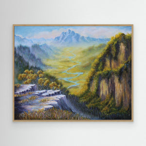 Meandering Valley View - canvas print from original artwork - Cairngorm Artists