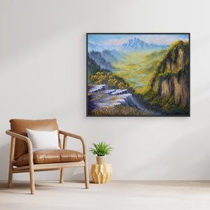 Meandering Valley View - canvas print from original artwork - Cairngorm Artists