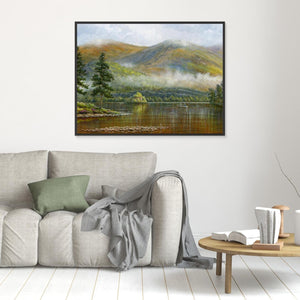 Mists of Loch an Eilein - canvas print from original artwork - Cairngorm Artists