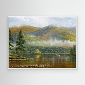 Mists of Loch an Eilein - canvas print from original artwork - Cairngorm Artists